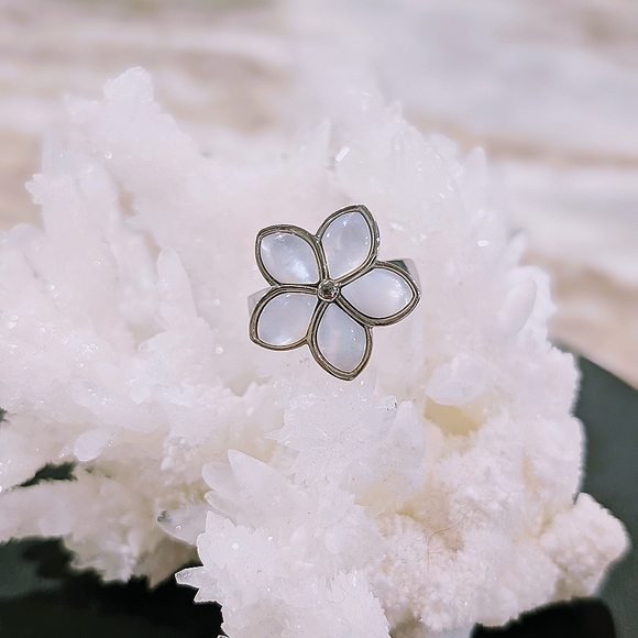 steel by design Jewelry - White Moonstone Stainless-Steel Ring